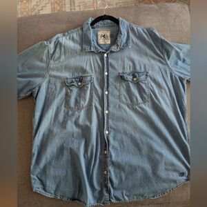 Flintoff by Jacamo 2XL Men's Chambray Shirt